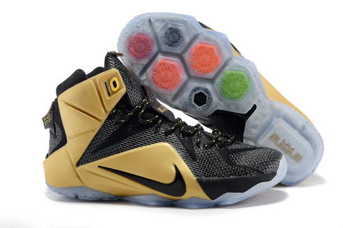 Mens Nike Nike Lebron 12 Gold Black Shoes Italy